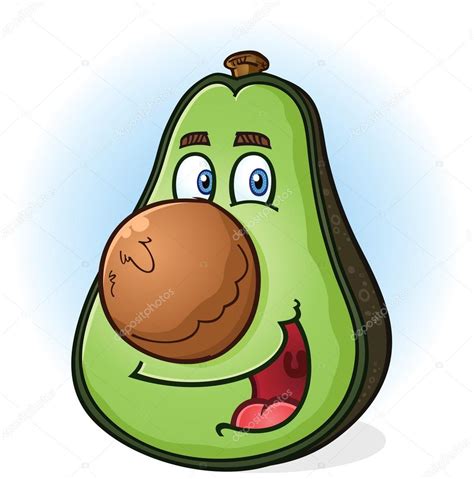 Carácter de dibujos animados de aguacate Vector de stock 47862229 de