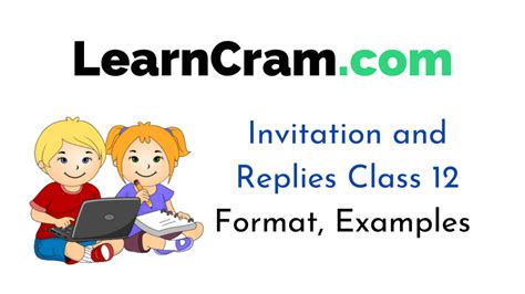 Invitation and Replies Class 12 Format, Examples – Learn Cram