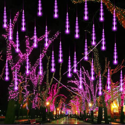 Meteor Shower Rain Lights 288 LED Christmas Lights Icicle Snow Falling