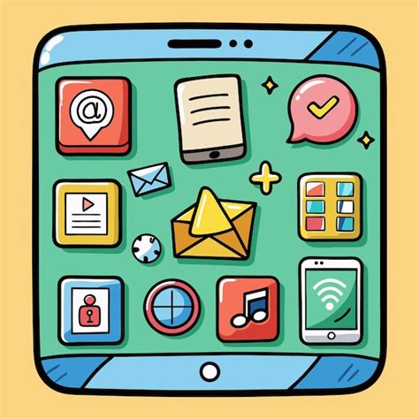 Mobile App Icons Set Vector Premium Ai Generated Vector