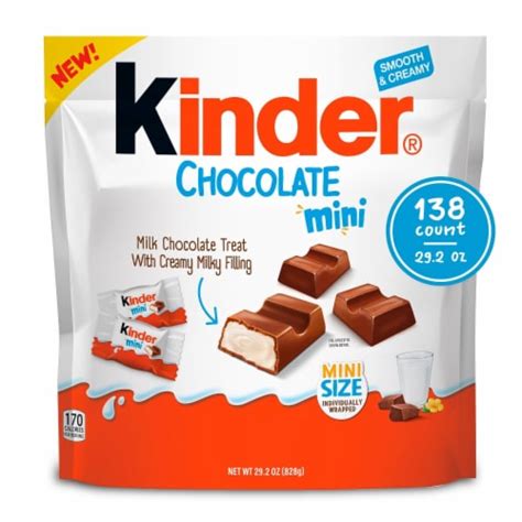 Kinder Chocolate Mini Milk Chocolate Bar, 138 Count, 138 Count - Fry’s ...