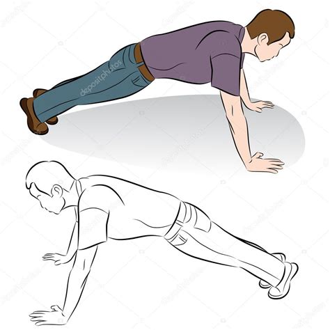 Hombre Haciendo Flexiones Vector De Stock Cteconsulting