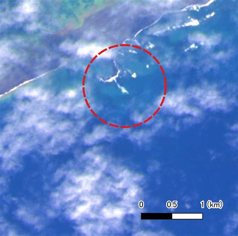 Landsat 89が捉えた硫黄島沖の噴火活動（2024年1月31日更新） 国土地理院