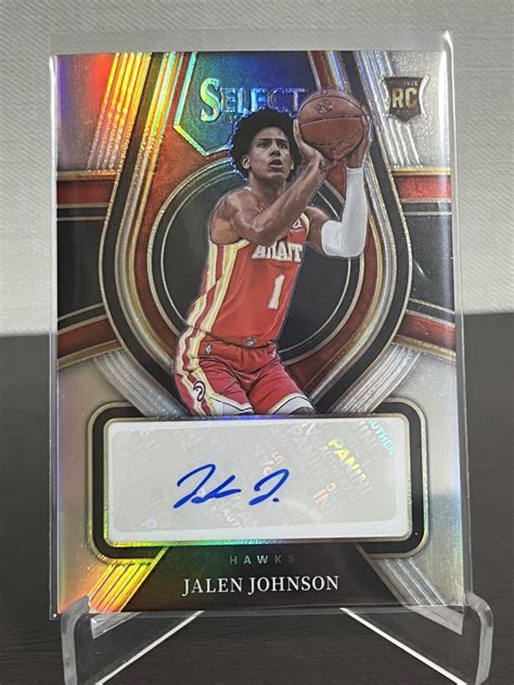 Jalen Johnson 2021 22 Panini NBA Select Rookie Auto Silver Prizm 直筆サイン