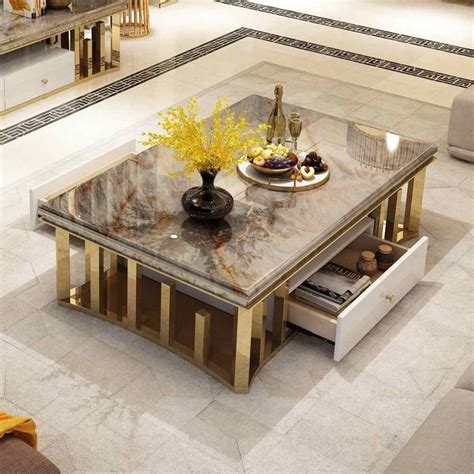 High Quality Marble Coffee Table Tea Tablesofa Table For Living Roomcoffee Tables Aliex