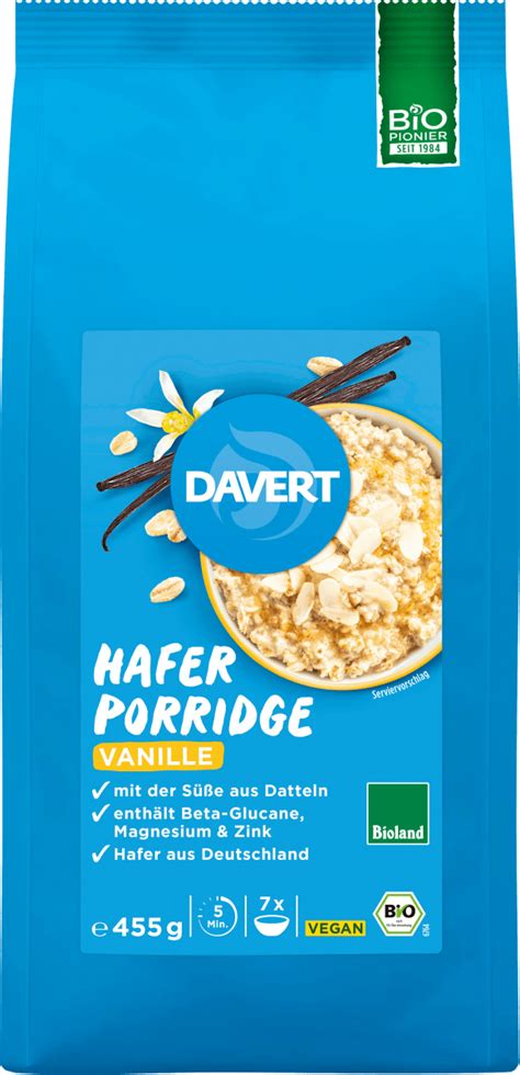 Davert Porridge Hafer Vanille 455 g dauerhaft günstig online kaufen