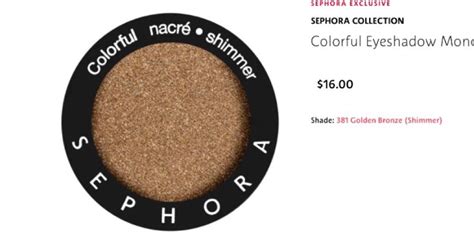 Sephora Colourful Eyeshadow Mono Beauty Personal Care Face Makeup