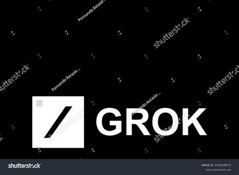 grok grok logo grok  chatbot stock vector royalty
