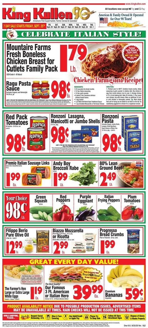 King Kullen Current weekly ad 09/25 - 10/01/2020 - frequent-ads.com