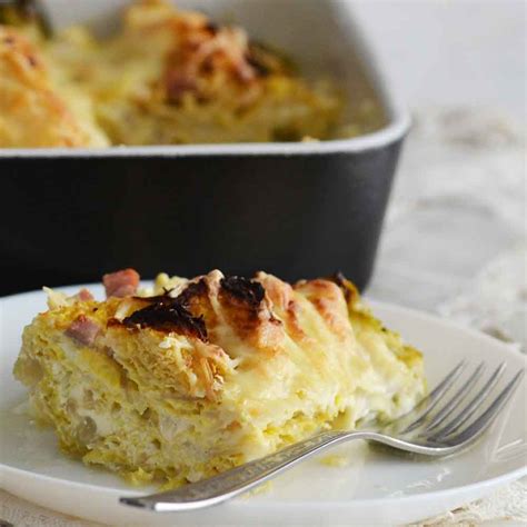 Savoy Cabbage and Bacon Gratin | MYREILLE RECIPES