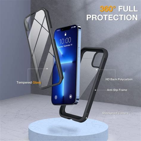 Miracase Glass Case For Iphone 13 Pro Max 67 Inch With Built In Screen