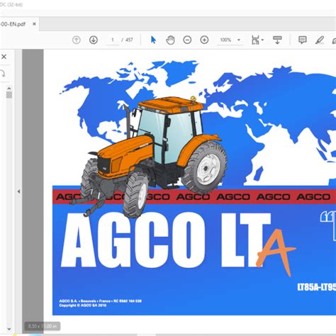 Agco Na Tractor Lt85a Lt95a Lta Repair Time Schedule Manual 3378746m4