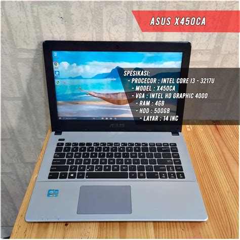 Jual Laptop Asus X450CA Core I3 3217U Hd Graphics 4000 Ram 4 500Gb