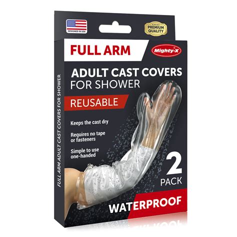 100% Waterproof Cast Cover Arm -【Watertight Seal】 – Reusable Adult Half Arm Cast Covers for ...