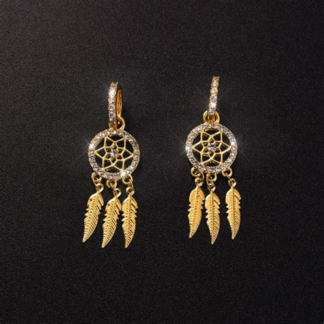 Dreamcatcher 14k Solid Gold Earrings – Inspire