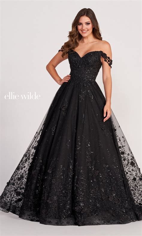 Off The Shoulder Ball Gown By Ellie Wilde Ew34113