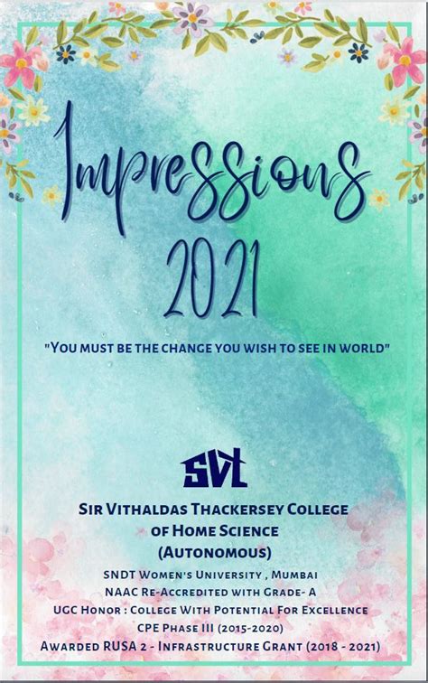 Impressions 2021 Released Read The Magazine Here Sir Vithaldas