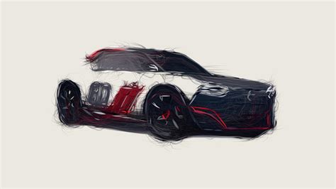 Nissan Idx Nismo Concept Car Drawing Digital Art By Carstoon Concept Fine Art America