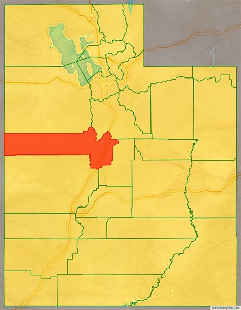 Map of Juab County, Utah - Thong Thai Real