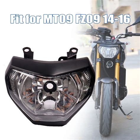 Apto Para 2014 2016 Yamaha MT09 FZ 09 MT 09 Motocicleta Farol Montagem