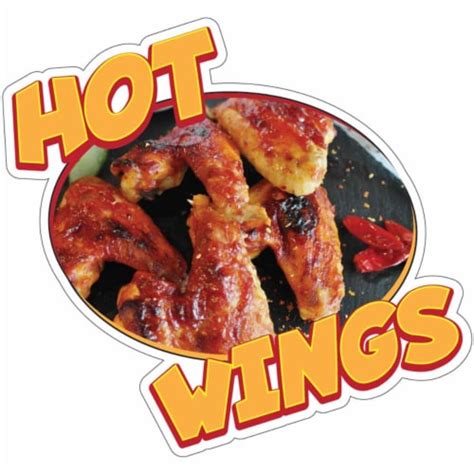 Signmission 8 In Decal Concession Stand Food Truck Sticker Hot Wings