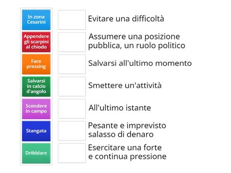 Espressioni Idiomatiche Calcistiche Match Up