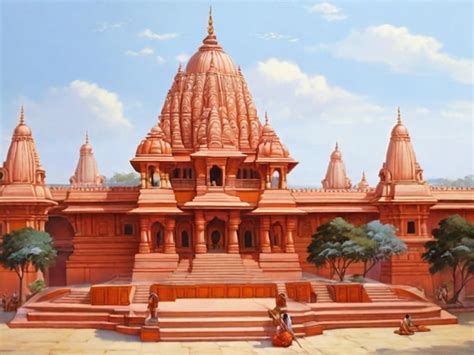 Shri Ram Janambhoomi Ram Mandir Templo En Ayodhya Lugar De Nacimiento