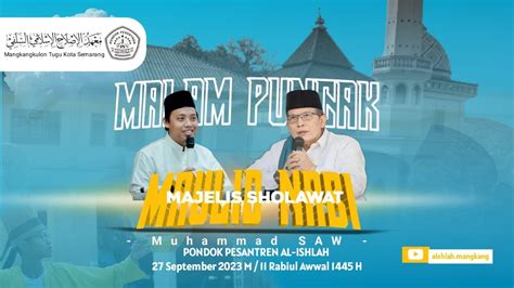 MALAM PUNCAK PEMBACAAN MAULID NABI MUHAMMAD Dalam Rangka PERINGATAN