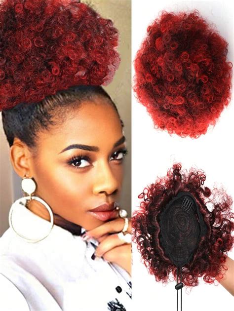 1 Pcs Synthetic Afro Puff Drawstring Ponytail Extension For Afro