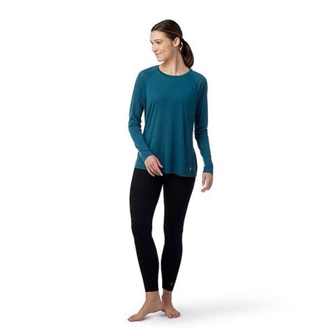 Smartwool Womens Merino Sport 120 Ultralite Long Sleeve Twilight Blue Camino Comfort