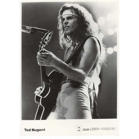 Ted Nugent Italian Original Late 70s Epic Promo Press Kit Photo By