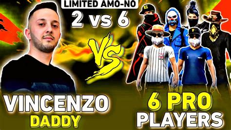 Part 2 VINCENZO With DADDY Vs 6 PRO PLAYERS Clash Squad Custom