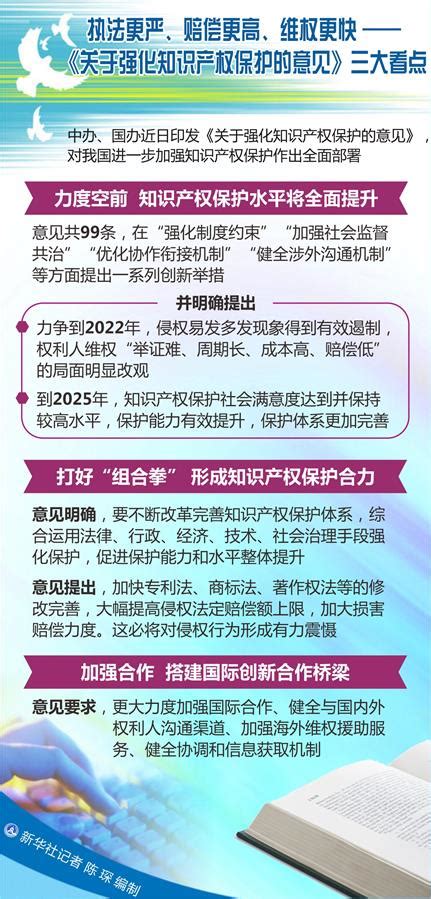 执法更严、赔偿更高、维权更快——《关于强化知识产权保护的意见》三大看点 中国政协 中国