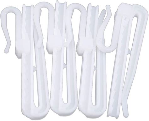 Flybloom 7cm Adjustable Curtain Hooks Plastic S Shape