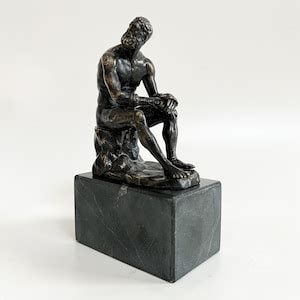 Bronze Boxer At Rest Statue Boxer Sculpture Boxer At Rest Figure Roman