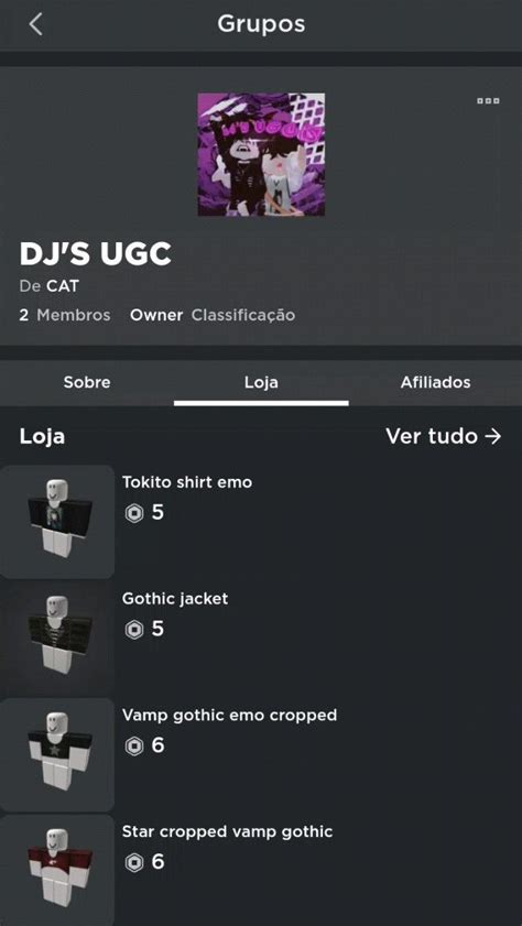 roblox group clothing | Emo, Afiliados, Cropped