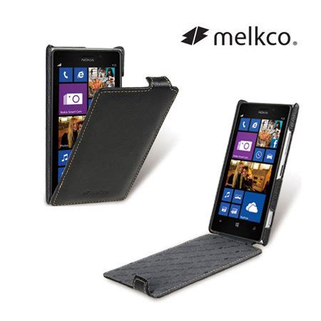 Melkco Premium Leather Flip Case For Nokia Lumia Black