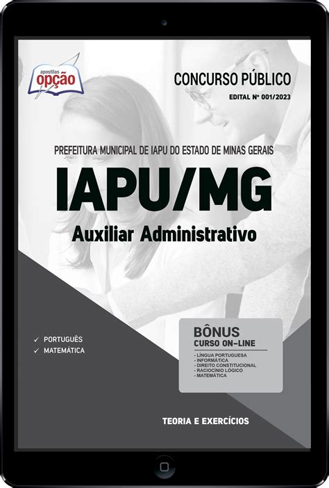 Apostila Prefeitura De Iapu MG Em PDF Auxiliar Administrativo