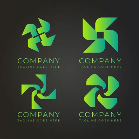 Ideas de diseño de conjuntos de logotipos de empresas vectoriales