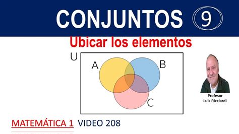 Conjuntos Ubicar Los Elementos En Tres Conjuntos Youtube