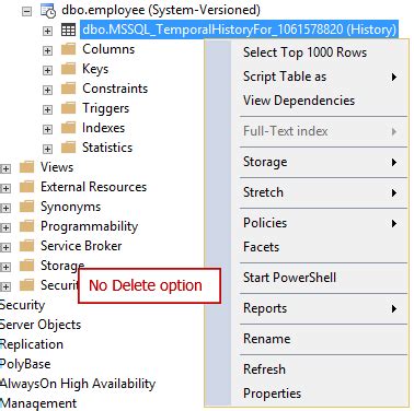 Temporal Tables in SQL Server