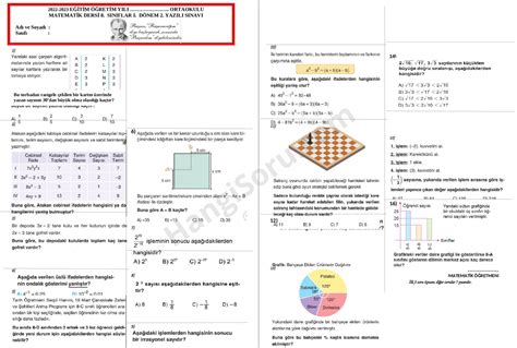 S N F Matematik D Nem Yaz L Testi A B Hangisoru