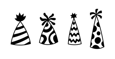 Premium Vector Party Hat Doodle Set