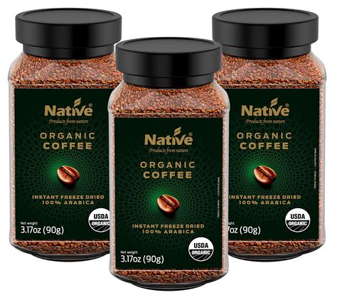 Native Usa Organic Freeze Dried Coffee 317 Ounce Jars