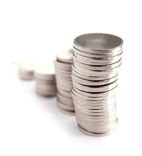 Silver coin stack stock photo. Image of market, coin - 80101384