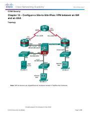 10 2 1 9 Lab B Configure A Site To Site IPsec VPN Using ISR CLI And ASA