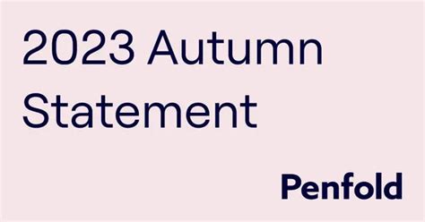 Autumn Statement 2023 Penfold