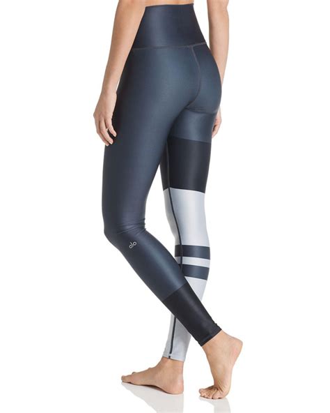 Alo Yoga Airlift High Waist Leggings In Blue Lyst