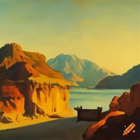 Edward Hopper Style Representation Of California Landscape On Craiyon