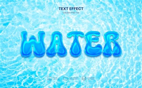 Premium Psd Water Drop Text Effect